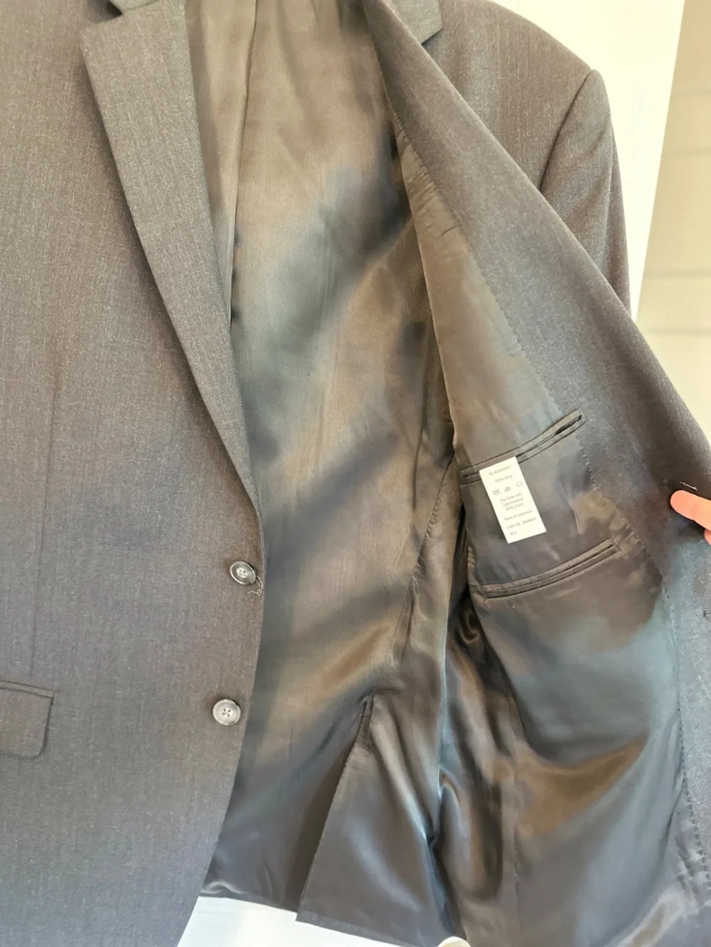 Calvin Klein 100% Wool Stretch Slim Suit – Black